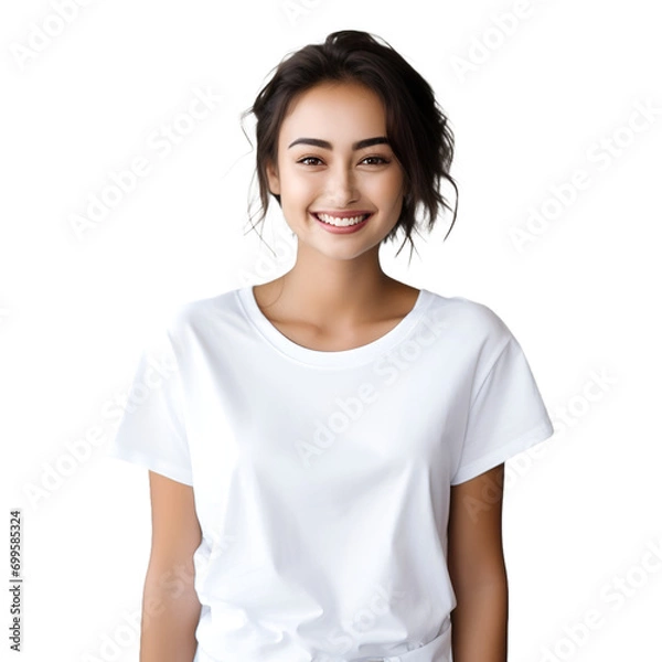 Fototapeta Mockup white t-shirt, transparent