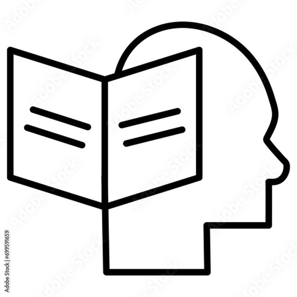 Fototapeta Self Learning Icon of Learning iconset.