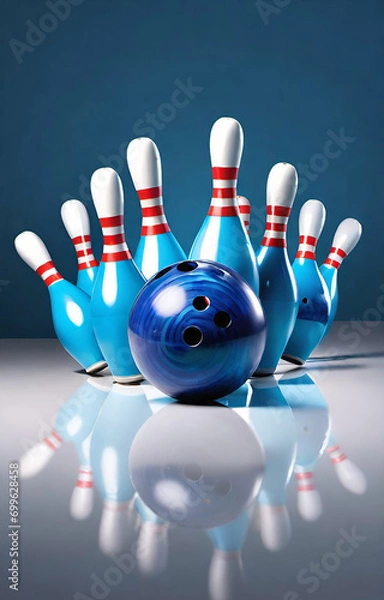 Obraz bowling ball and pins
