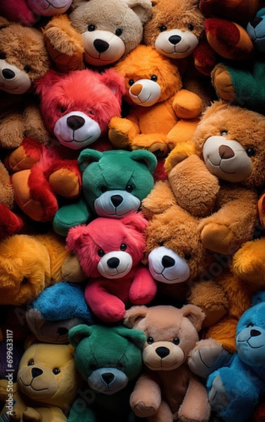 Obraz Teddy bear sleeping together