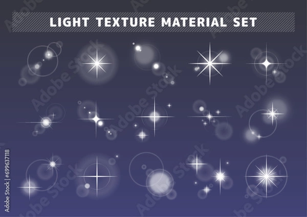 Fototapeta 煌めく光のテクスチャ素材セット