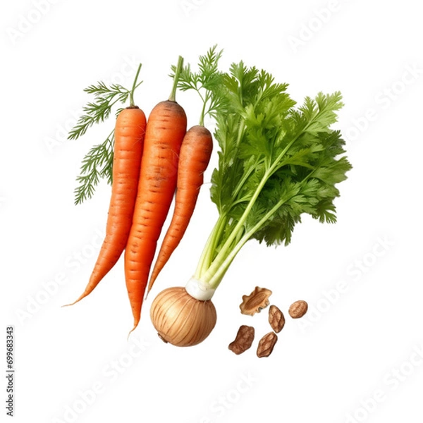 Fototapeta carrots and parsley