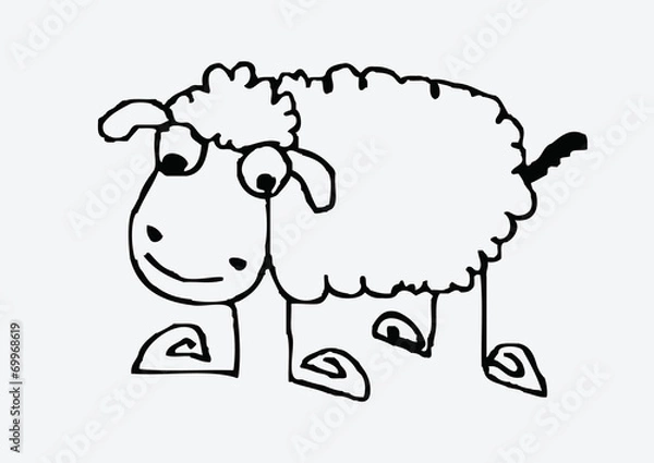 Obraz sheep cartoon