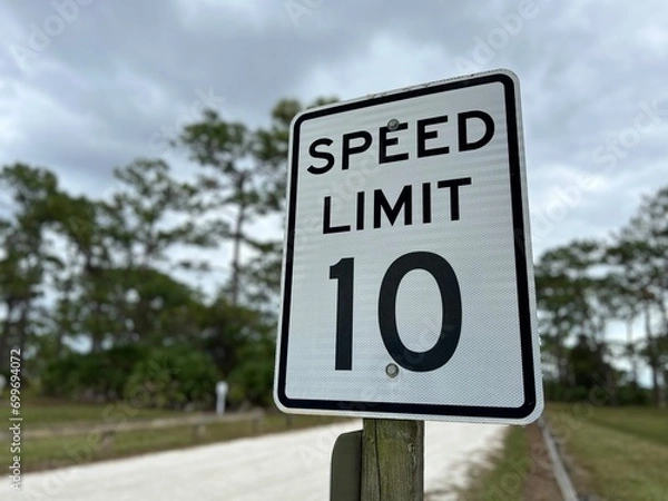 Obraz speed limit sign