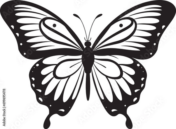 Fototapeta Twilights Elegance Black Butterfly Icon Design Enigmatic Eclipse Vector Butterfly Logo Icon