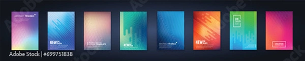 Obraz Blur modern background A4 booklet colorful cover bundle set