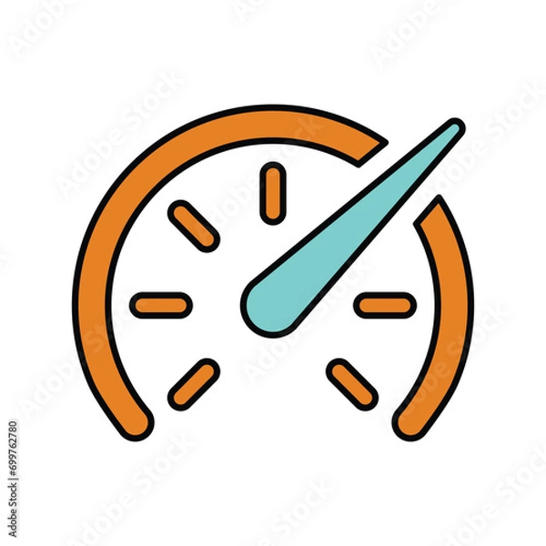 Obraz Speedometer, speed, dashboard icon