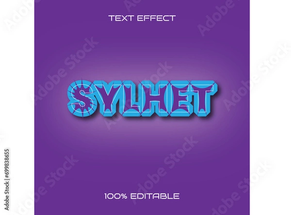 Obraz Vector Sylhet Text Style Effect