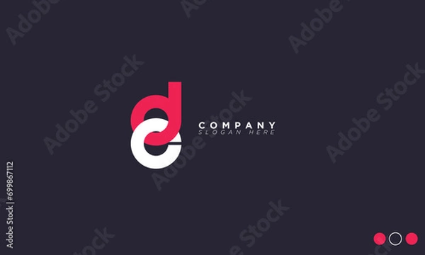 Fototapeta DC Alphabet letters Initials Monogram logo CD, D and C