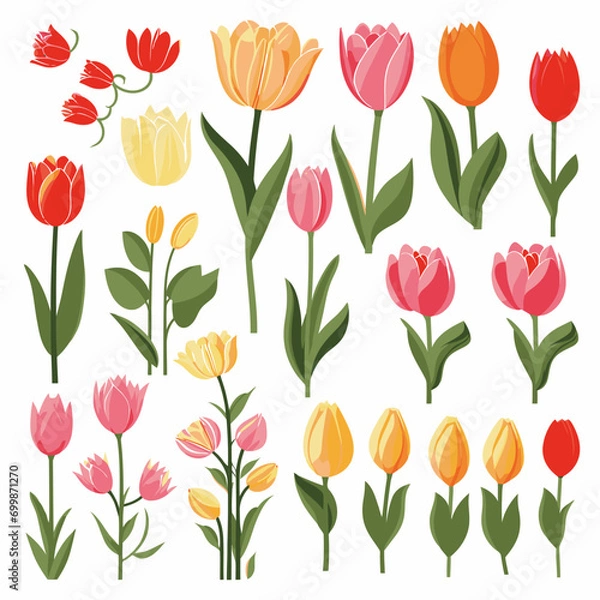 Obraz vector collection of tulip flower