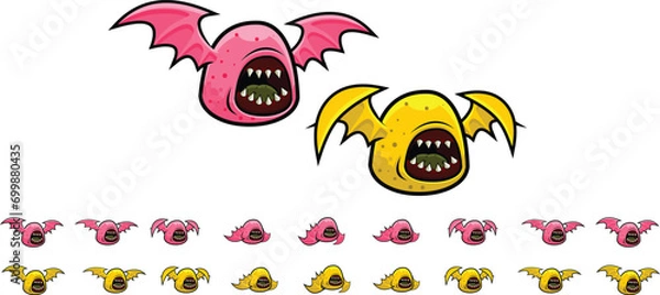 Fototapeta Alien Bat Monster Animated Character Sprite