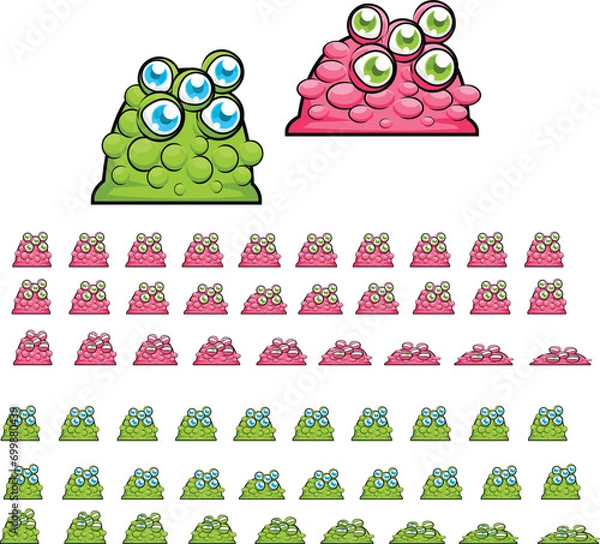 Fototapeta Alien Slime Monster Animated Character Sprite