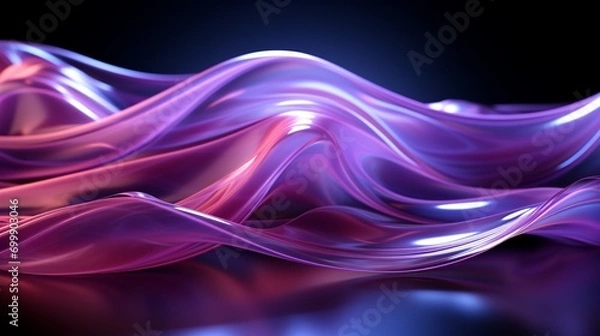 Obraz Lavender Dreams: High-Res Tech Waves in Silver Elegance - Elevate Your Screens with 64K Beauty!, Generative AI