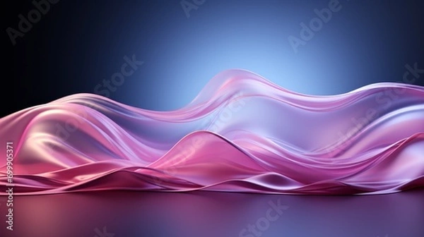 Fototapeta Lavender Dreams: High-Res Tech Waves in Silver Elegance - Elevate Your Screens with 64K Beauty!, Generative AI