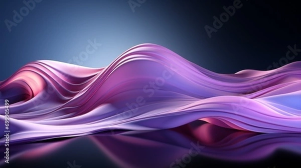 Fototapeta Lavender Dreams: High-Res Tech Waves in Silver Elegance - Elevate Your Screens with 64K Beauty!, Generative AI
