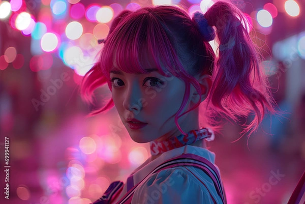 Obraz ステージでライブする日本のアイドルグループ