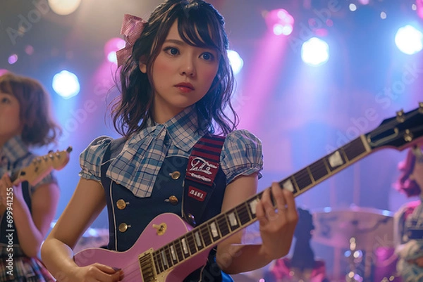 Obraz ステージでライブする日本のアイドルグループ