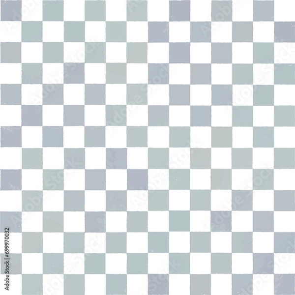 Obraz 手描き風市松模様_銀色(シームレス)