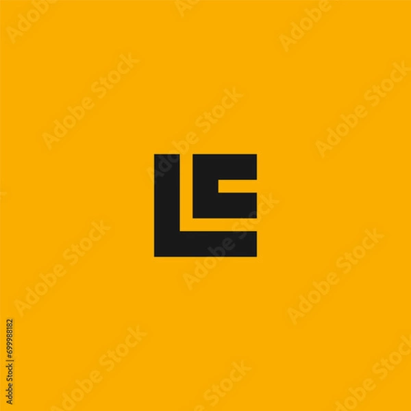 Fototapeta LC monogram logo in bold block style.