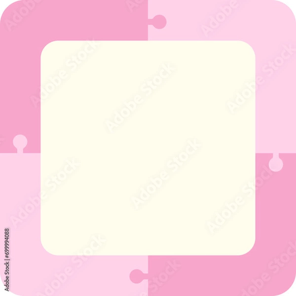 Obraz Pink Step by Step Timeline Infographic Label