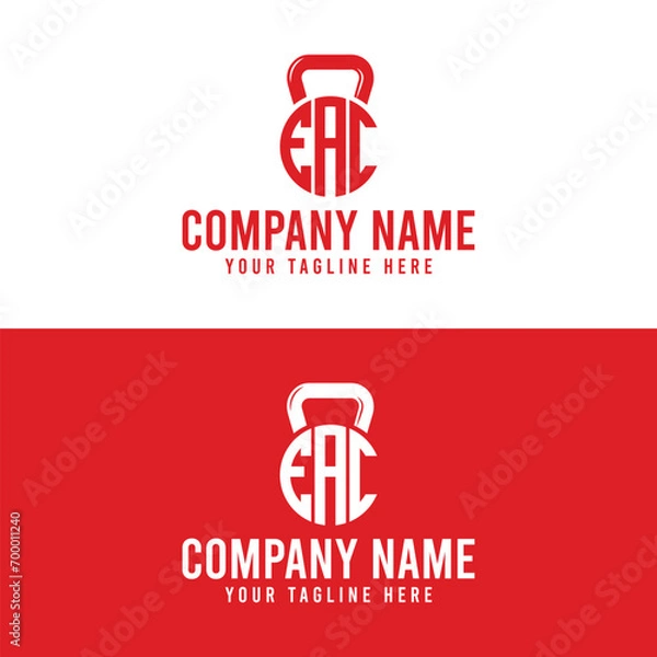 Obraz EAC initial kettlebell logo, EAC initial logo, EAC logo