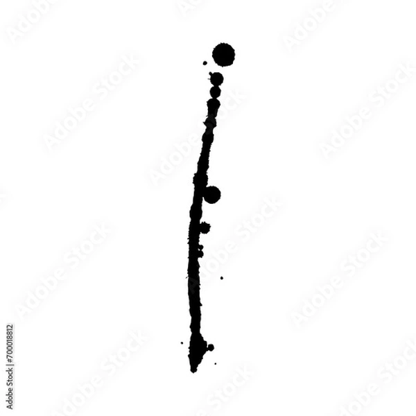 Obraz black artistic ink splatter isolated element