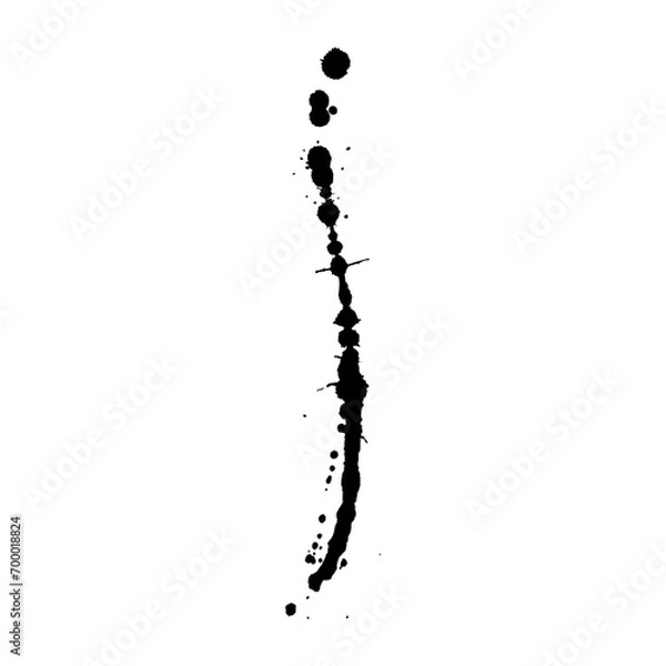 Obraz black artistic ink splatter isolated element