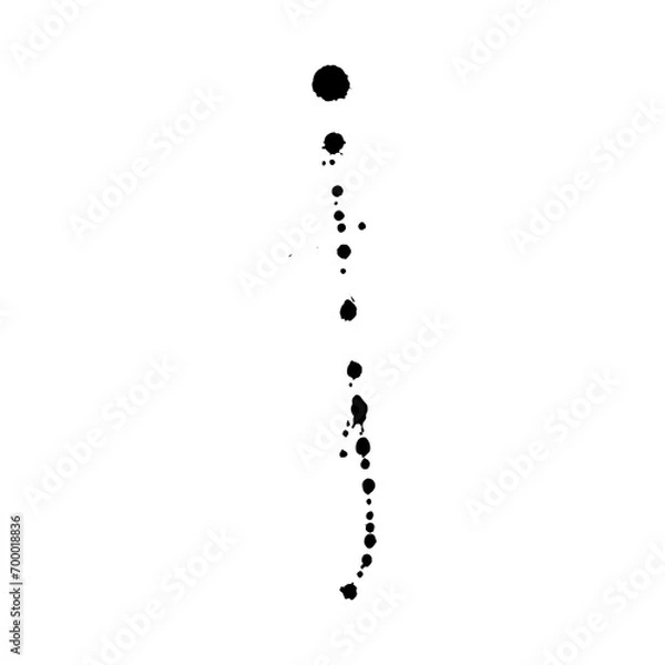 Obraz black artistic ink splatter isolated element