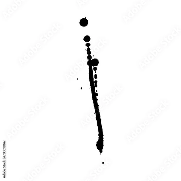 Obraz black artistic ink splatter isolated element