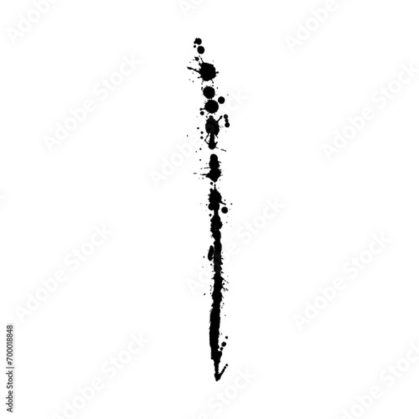 Obraz black artistic ink splatter isolated element