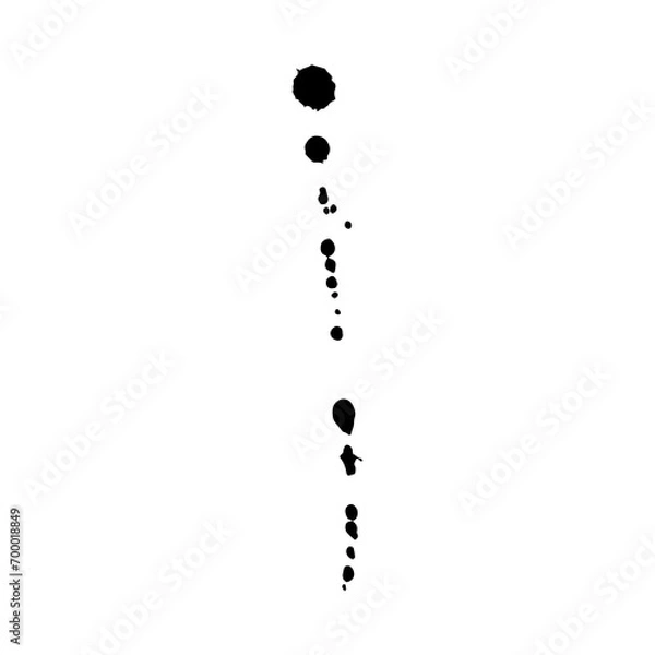 Obraz black artistic ink splatter isolated element