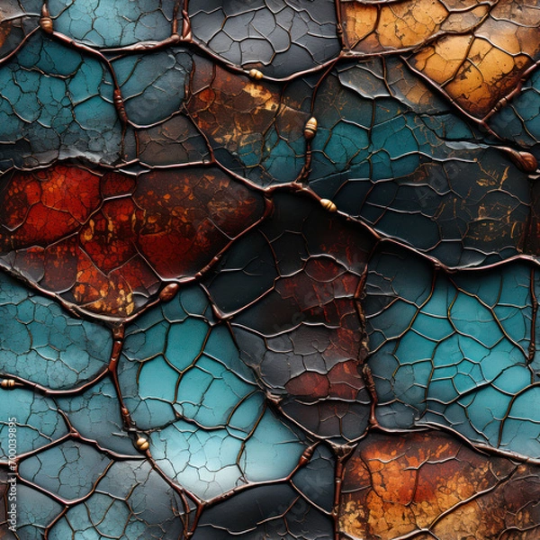 Obraz Seamless ornamental leather texture pattern background