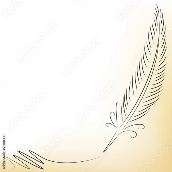 Fototapeta piuma che scrive