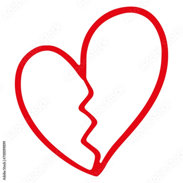 Fototapeta Hand Drawn Heart Shape