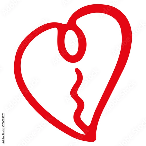 Obraz Hand Drawn Heart Shape