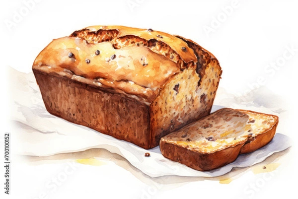 Obraz banana bread illustration