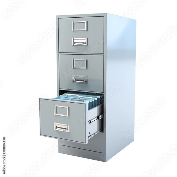 Fototapeta a file cabinet with a drawer open