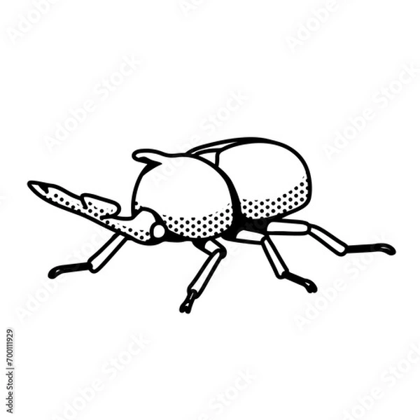 Fototapeta 漫画風カブトムシ