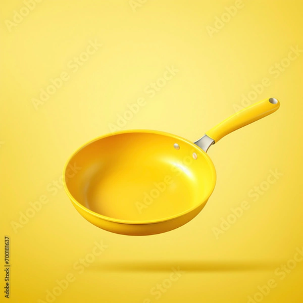 Obraz a yellow pan with a handle