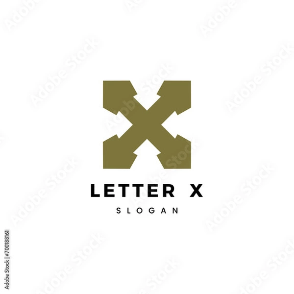 Fototapeta Letter X logo icon design template elements