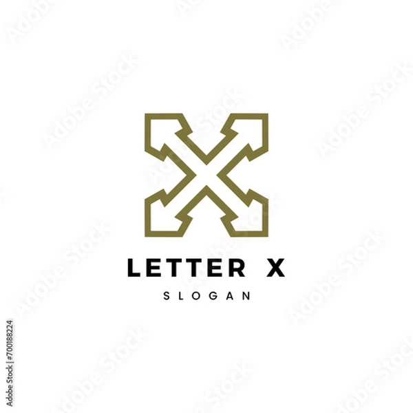 Fototapeta Letter X logo icon design template elements