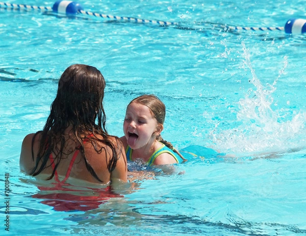 Obraz swim lesson girl