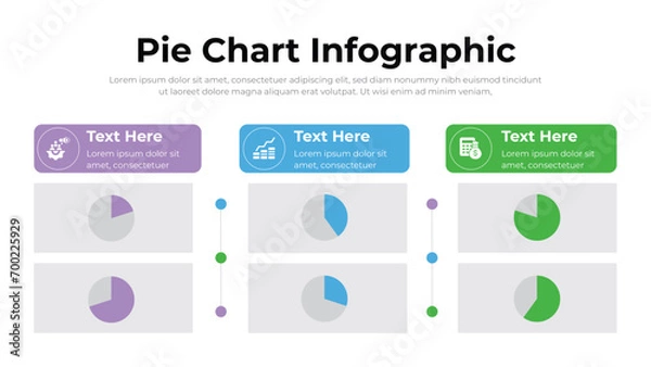 Obraz Pie Chart infographic presentation layout fully editable.