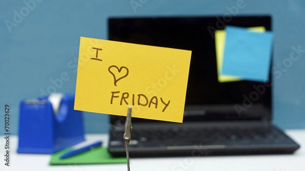Obraz Kocham piątek
