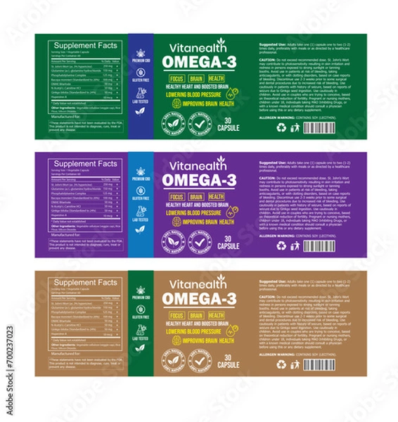 Fototapeta Supplement label design, label design