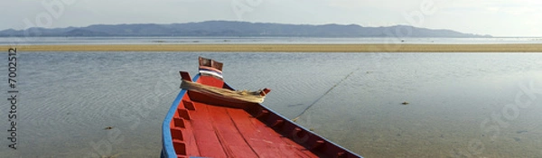 Fototapeta barque rouge