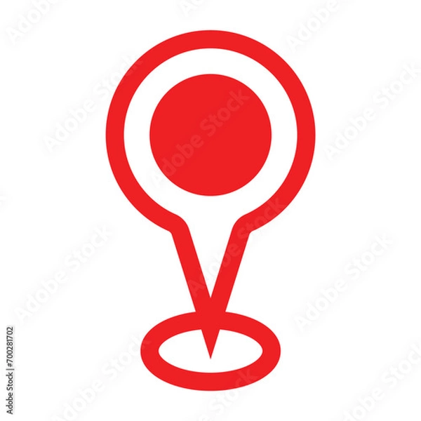 Fototapeta map pin vector logo template, locator icon