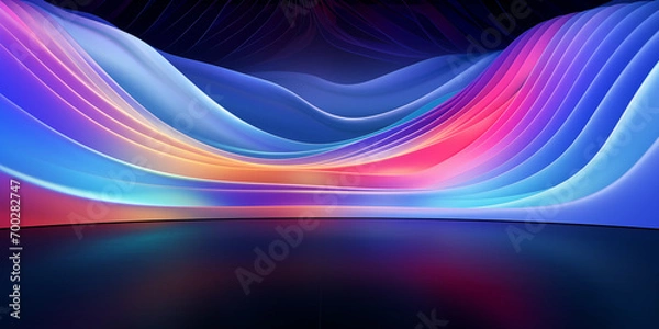 Fototapeta Large led projection screens. Colorful abstract background. Light show on the stage