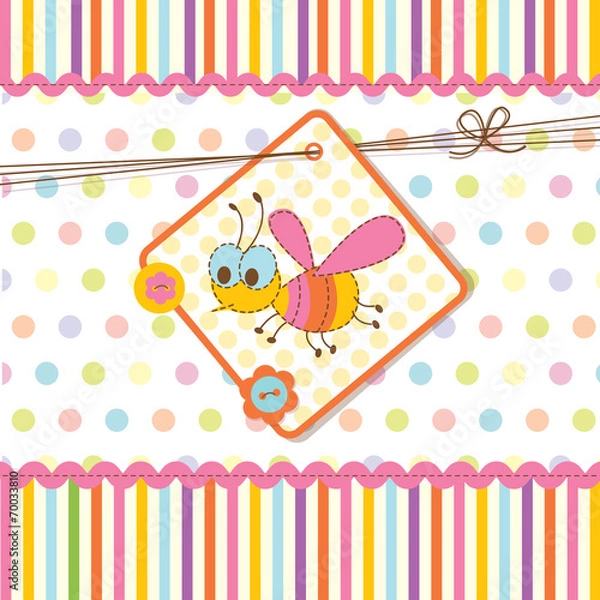Obraz Baby shower with bee