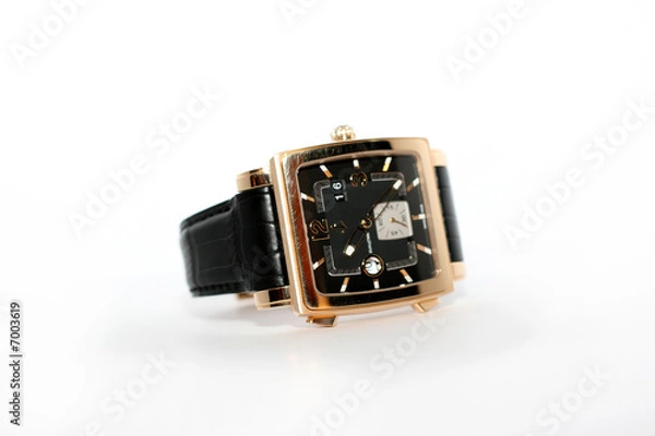 Obraz Black watch on white background